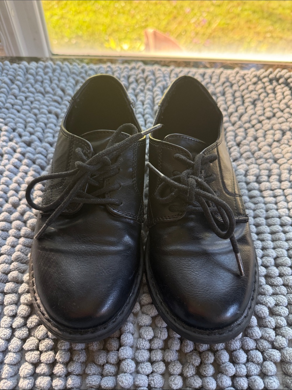 The Children's Place Black Kids Lace-Up Dress Shoes